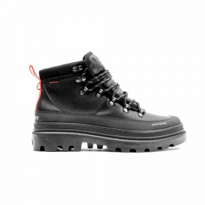 Black Women Palladium Pallatrooper Hiker Wp+ Boots | CNSA80962