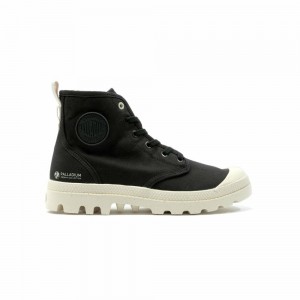 Black Women Palladium Pampa Hi Zip Organic Boots | DJZK52781