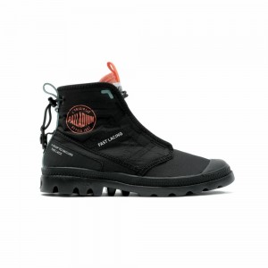 Black Women Palladium Pampa Travel Lite Rs Boots | HJEA87096