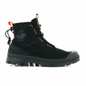 Black / Black Women Palladium Pampa Travel Lite Boots | QDFT52087