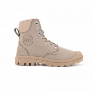 Brown Women Palladium Pampa Sport Cuff Wps Boots | VYIW54962