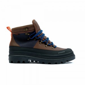 Dark Brown Women Palladium Pallatrooper Hiker Wp+ Boots | FHKG28361