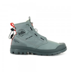 Grey Women Palladium Pampa Travel Lite Boots | HKXE86507