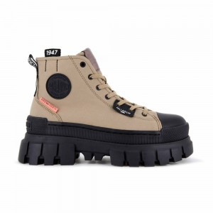 Olive Women Palladium Revolt Hi Tx Boots | QEAP68591