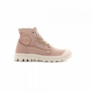 Rose Dark Red Women Palladium Pampa Hi Boots | EJYL31657