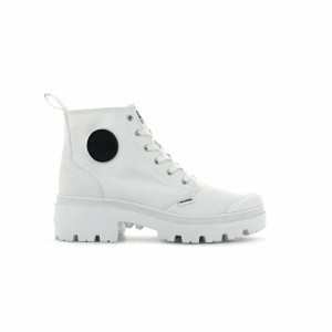 White Women Palladium Pallabase Twill Boots | ILAQ32579