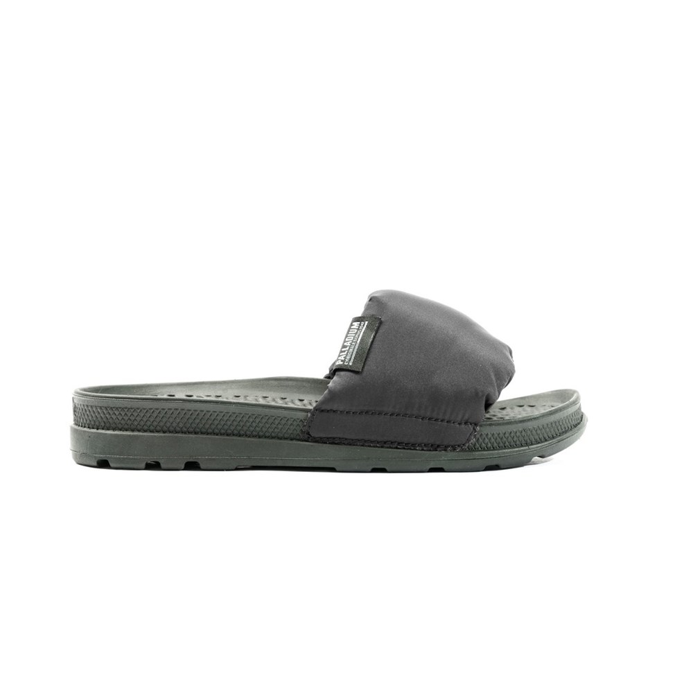 Black Kids\' Palladium Solea Slide Pad Sandals | MFXT70623