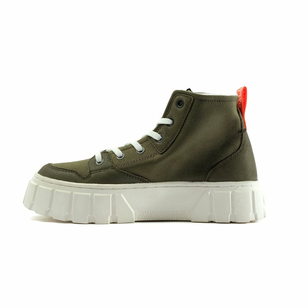 Olive Women Palladium Pallatower Hi Boots | ZCSH31062