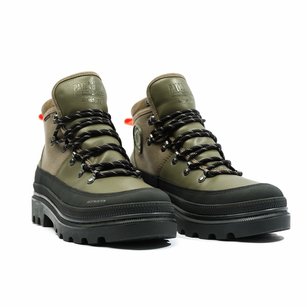 Olive Women Palladium Pallatrooper Hiker Wp+ Boots | UJAK39826