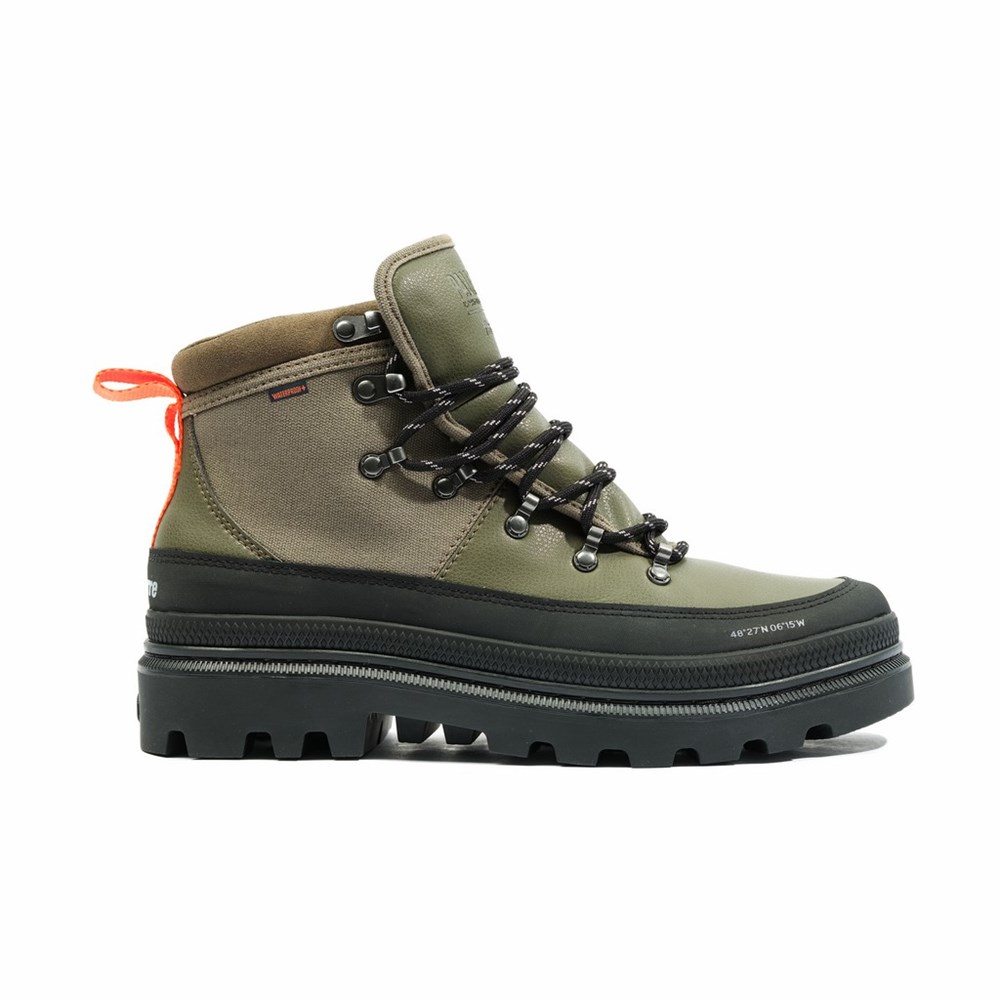 Olive Women Palladium Pallatrooper Hiker Wp+ Boots | UJAK39826