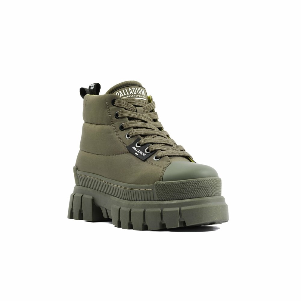 Olive Women Palladium Revolt Boot Overcush Boots | DHVS71534