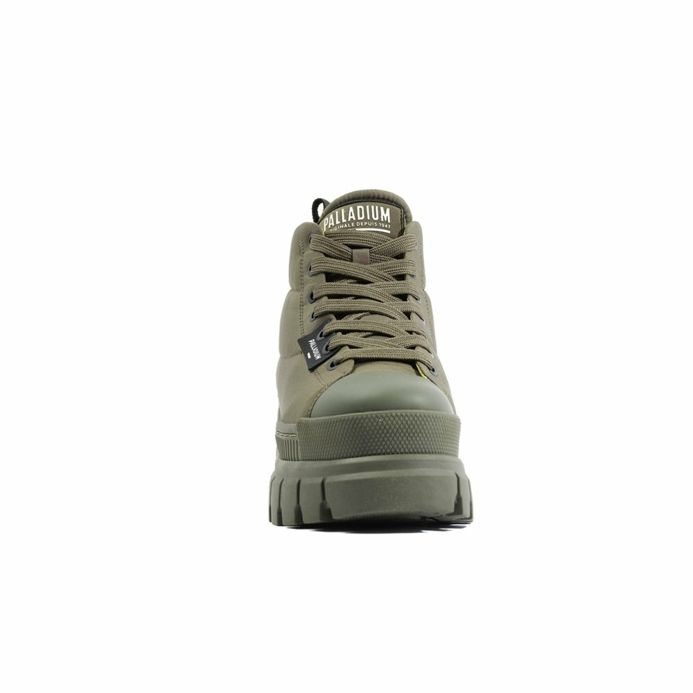 Olive Women Palladium Revolt Boot Overcush Boots | DHVS71534