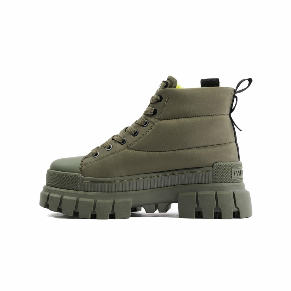 Olive Women Palladium Revolt Boot Overcush Boots | DHVS71534