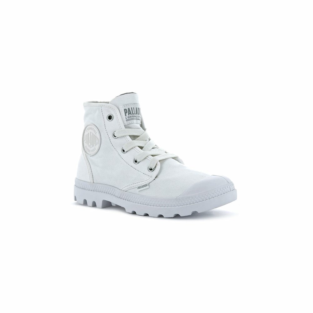 White Women Palladium Pampa Hi Boots | TPEO36587