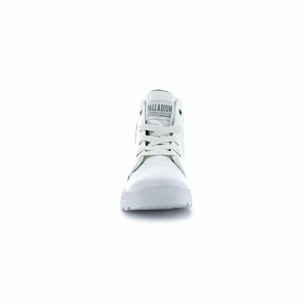 White Women Palladium Pampa Hi Boots | TPEO36587